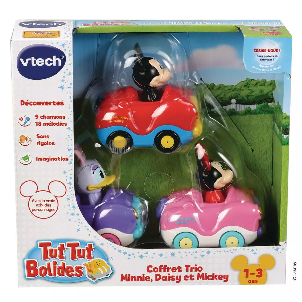 VTech COFFRET VEHICULE TRIO MINNIE/MICKEY - CABRIO MINNIE + CABRIO DAISY + CABRIO MICKEY 4 VTech COFFRET VEHICULE TRIO MINNIE/MICKEY - CABRIO MINNIE + CABRIO DAISY + CABRIO MICKEY – Image 2