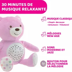 CHICCO PELUCHE OURSON PROJECTEUR BABY BEAR ROSE -Magasin De Jouets Vtech 2216cf179dbd600d89d3709923bd9835e5cccc0b 02026976 03