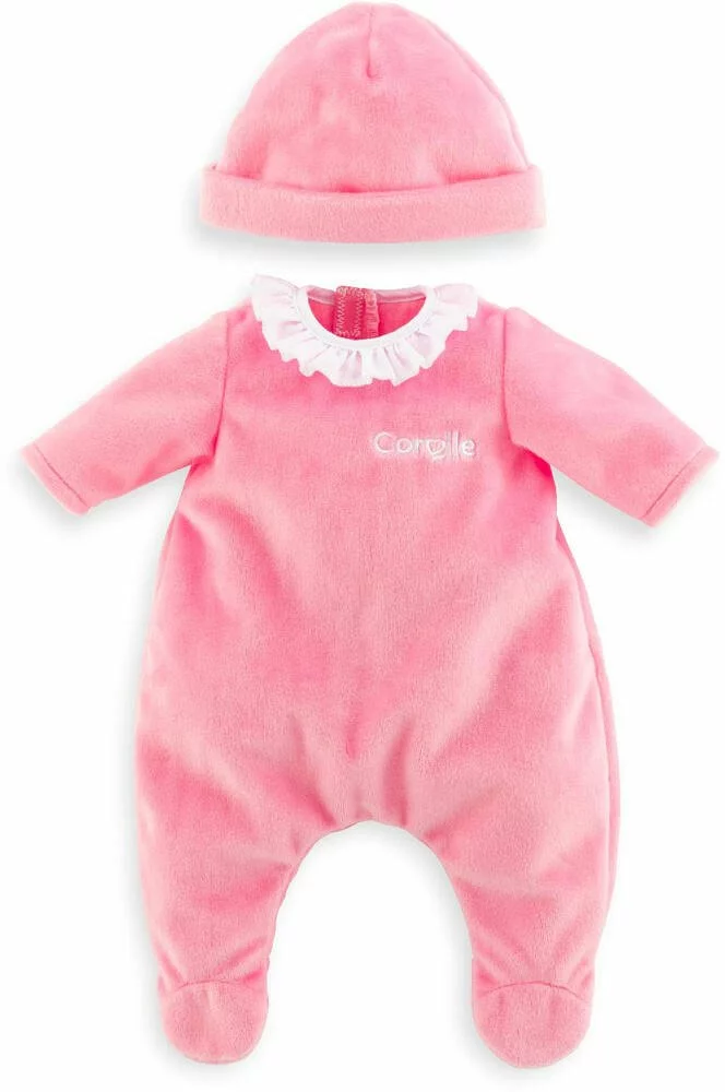 BB36 PYJAMA ROSE + BONNET - COROLLE VETEMENTS 3 BB36 PYJAMA ROSE + BONNET - COROLLE VETEMENTS