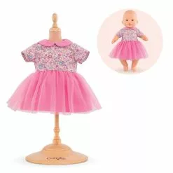 ROBE ROSE 36 CM COROLLE VETEMENTS