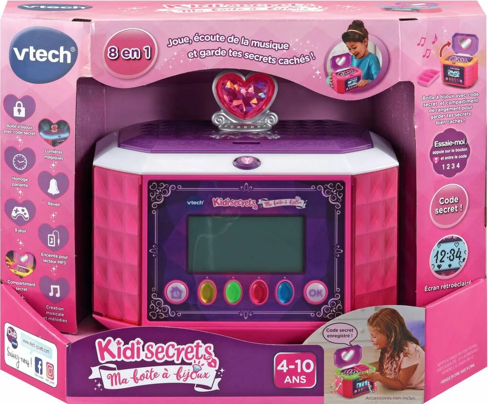 VTech MA BOITE À BIJOUX ROSE - KIDISECRETS 6 VTech MA BOITE À BIJOUX ROSE - KIDISECRETS – Image 4