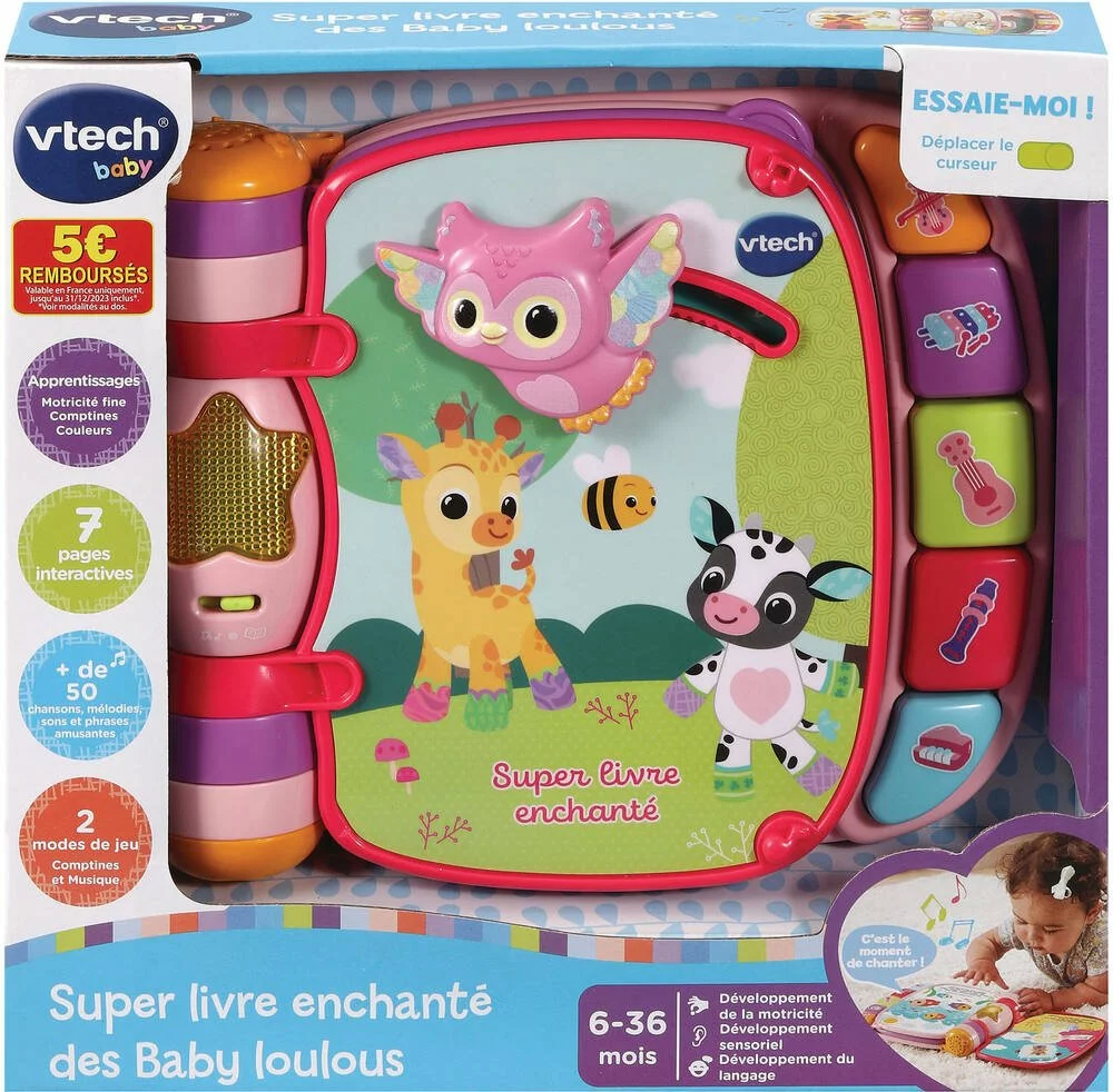 VTech SUPER LIVRE ENCHANTÉ DES BABY LOULOUS (ROSE) 3 VTech SUPER LIVRE ENCHANTÉ DES BABY LOULOUS (ROSE)