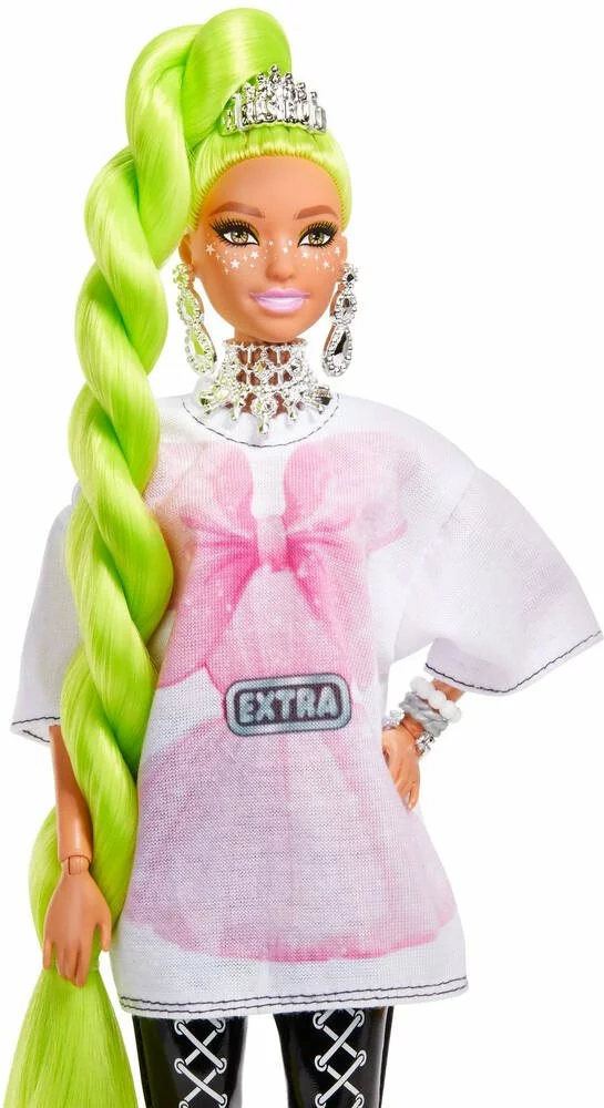MATTEL POUPEE BARBIE EXTRA NATTE VERT FLUO 6 MATTEL POUPEE BARBIE EXTRA NATTE VERT FLUO â Image 4