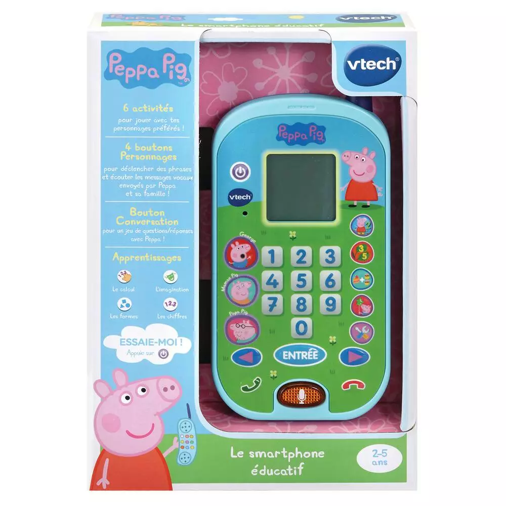 VTech LE SMARTPHONE ÉDUCATIF - PEPPA PIG 4 VTech LE SMARTPHONE ÉDUCATIF - PEPPA PIG – Image 2