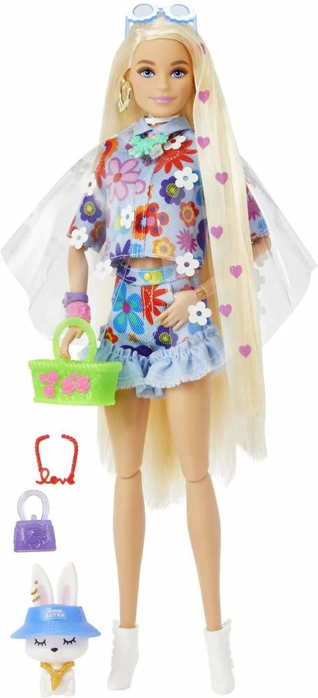 MATTEL POUPEE BARBIE EXTRA ROBE FLEURIE 3 MATTEL POUPEE BARBIE EXTRA ROBE FLEURIE