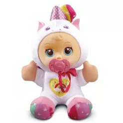 VTech LITTLE LOVE - POUPON PAILLETTE LICORNE ARC-EN-CIEL 30 CM