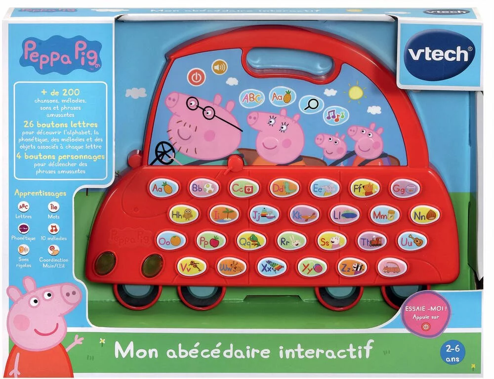VTech PEPPA PIG - MON ABÉCÉDAIRE INTERACTIF 4 VTech PEPPA PIG - MON ABÉCÉDAIRE INTERACTIF – Image 2