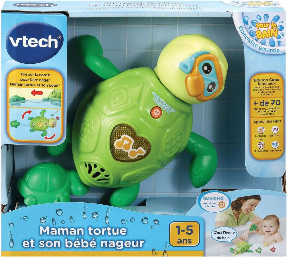 VTech MAMAN TORTUE ET SON BÉBÉ NAGEUR 5 VTech MAMAN TORTUE ET SON BÉBÉ NAGEUR – Image 3