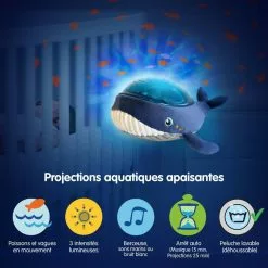PABOBO KID'SLEEP AQUA DREAM - PROJECTEUR VEILLEUSE MUSICALE ET LUMINEUSE BALEINE -Magasin De Jouets Vtech f103cbd18282b10dfe800702dabf90bb98a64dca 02081597 03